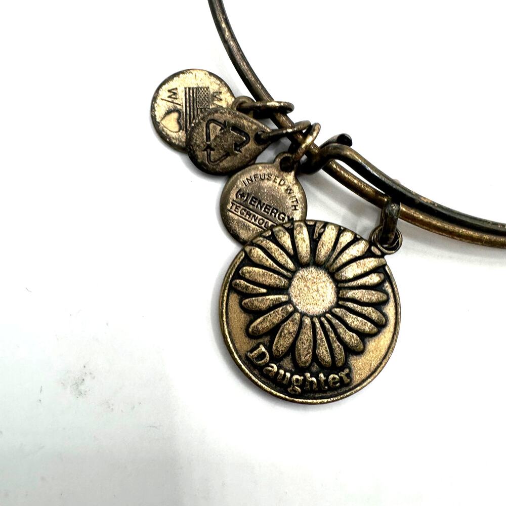 Alex and Ani DAUGHTER Bangle Bracelet Jewelry SUNFLOWER Flower